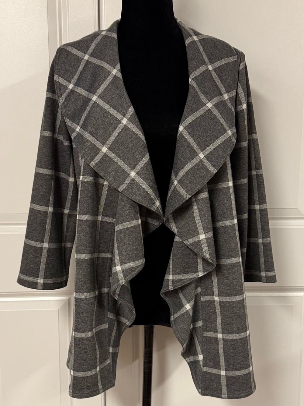 Calvin Klein Ruffle Open Front Jacket